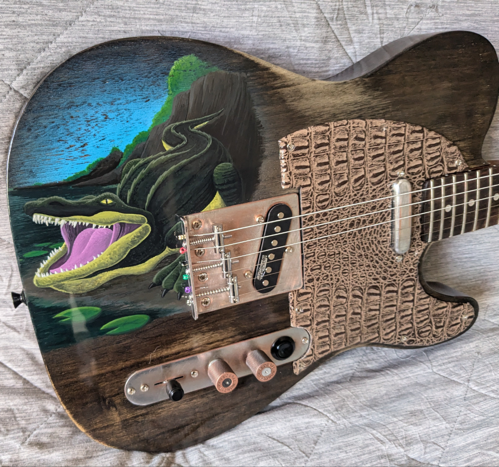 "The GatorCaster" Custom Painted TC Electric Guitar