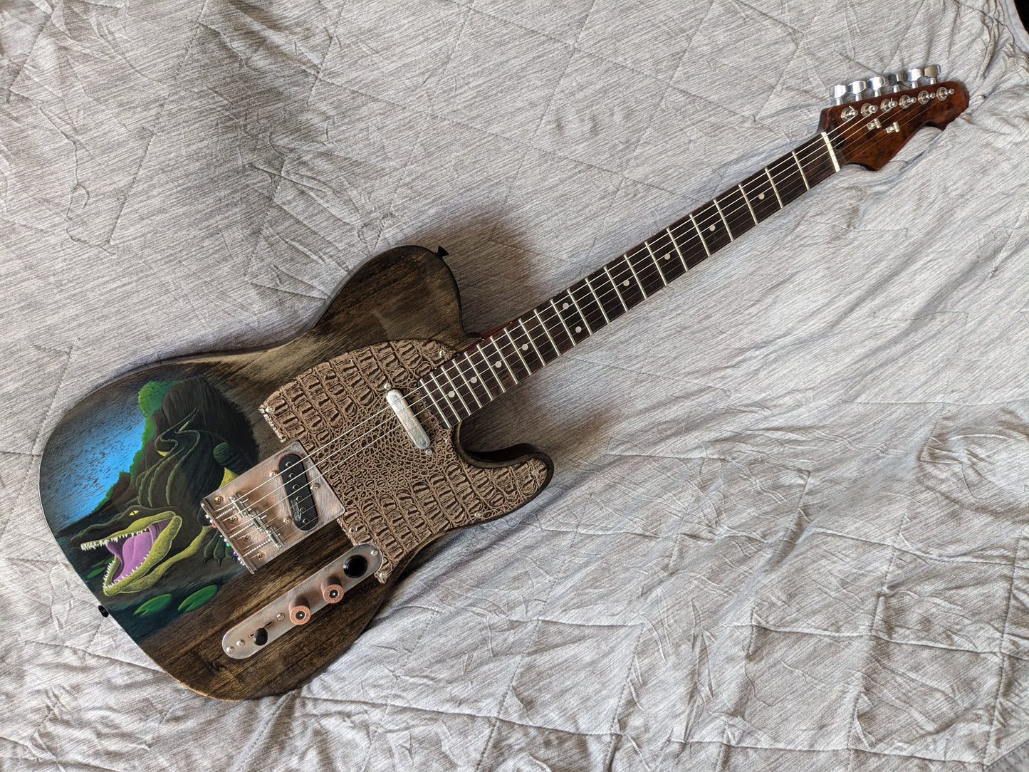 "The GatorCaster" Custom Painted TC Electric Guitar