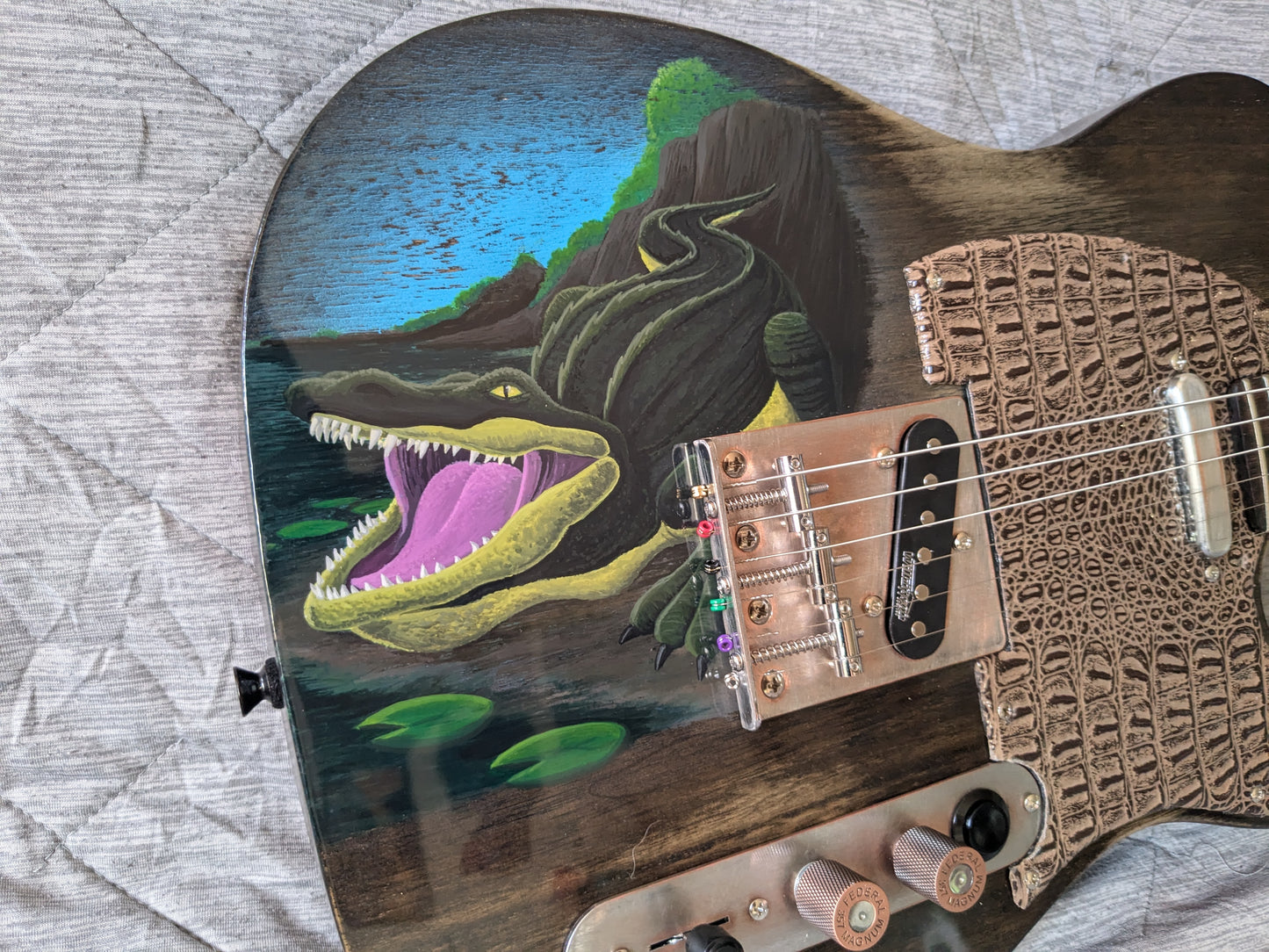 "The GatorCaster" Custom Painted TC Electric Guitar